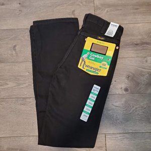 Wrangler Cowboy Cut Slim Fit Black Jeans 100% Cotton 936WBK Mens 27x32 NWT